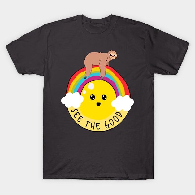 See the good rainbow sloth T-Shirt by gigglycute